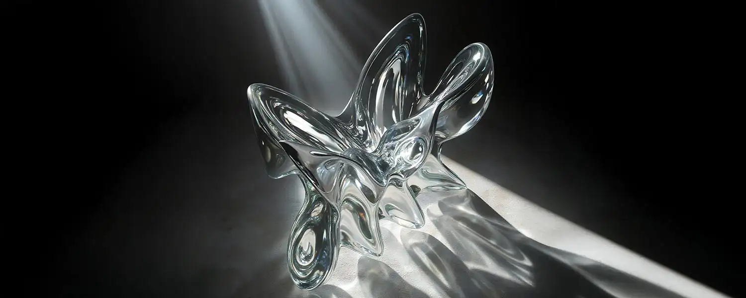 Kleines dekoratives Glasobjekt