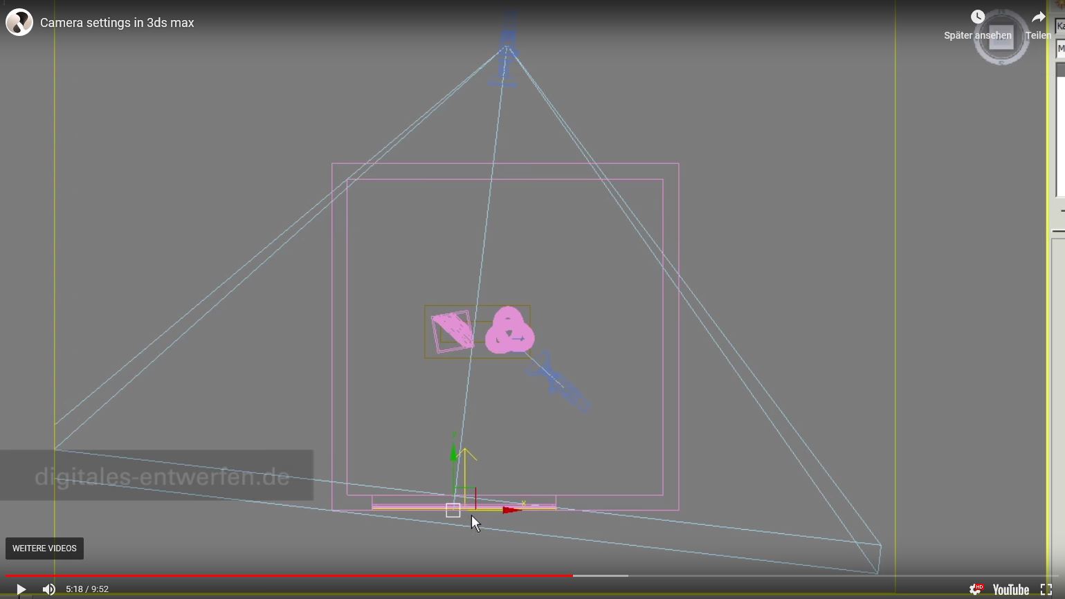 Designstrategies - Camera settings in 3ds max