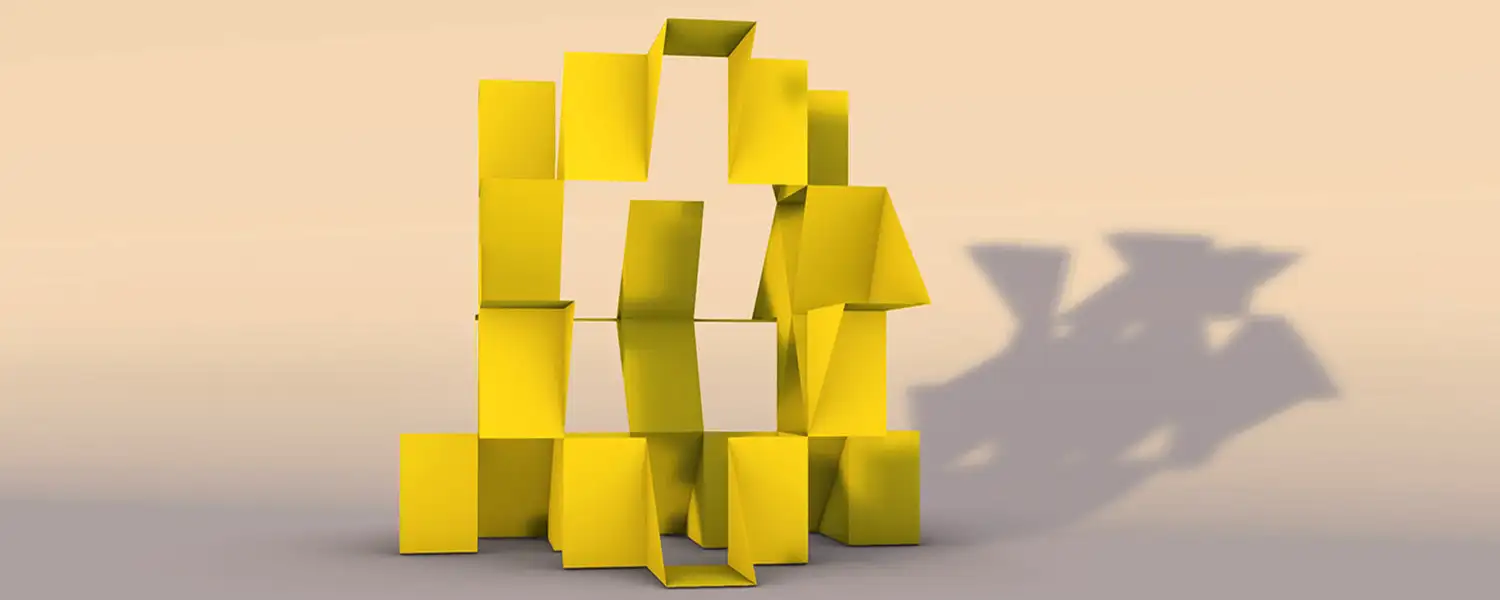 Visualisierung einer Skulptur aus planaren Flächen