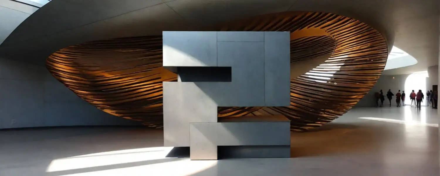 Bildcollage einer Skulptur