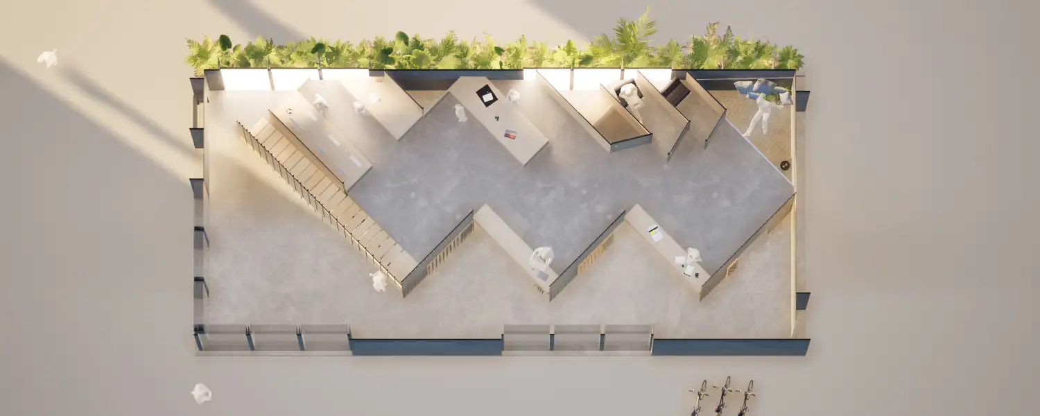 Perspektivischer Grundriss OG